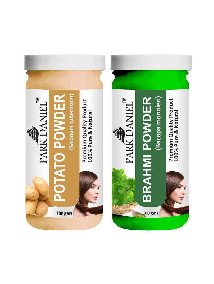 park daniel premium potato powder & brahmi powder combo pack of 2 jars of 100 gms(200 gms)