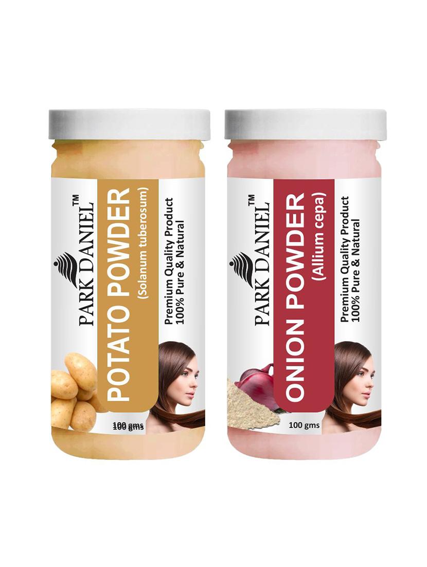 park daniel premium potato powder & onion powder combo pack of 2 jars of 100 gms(200 gms)