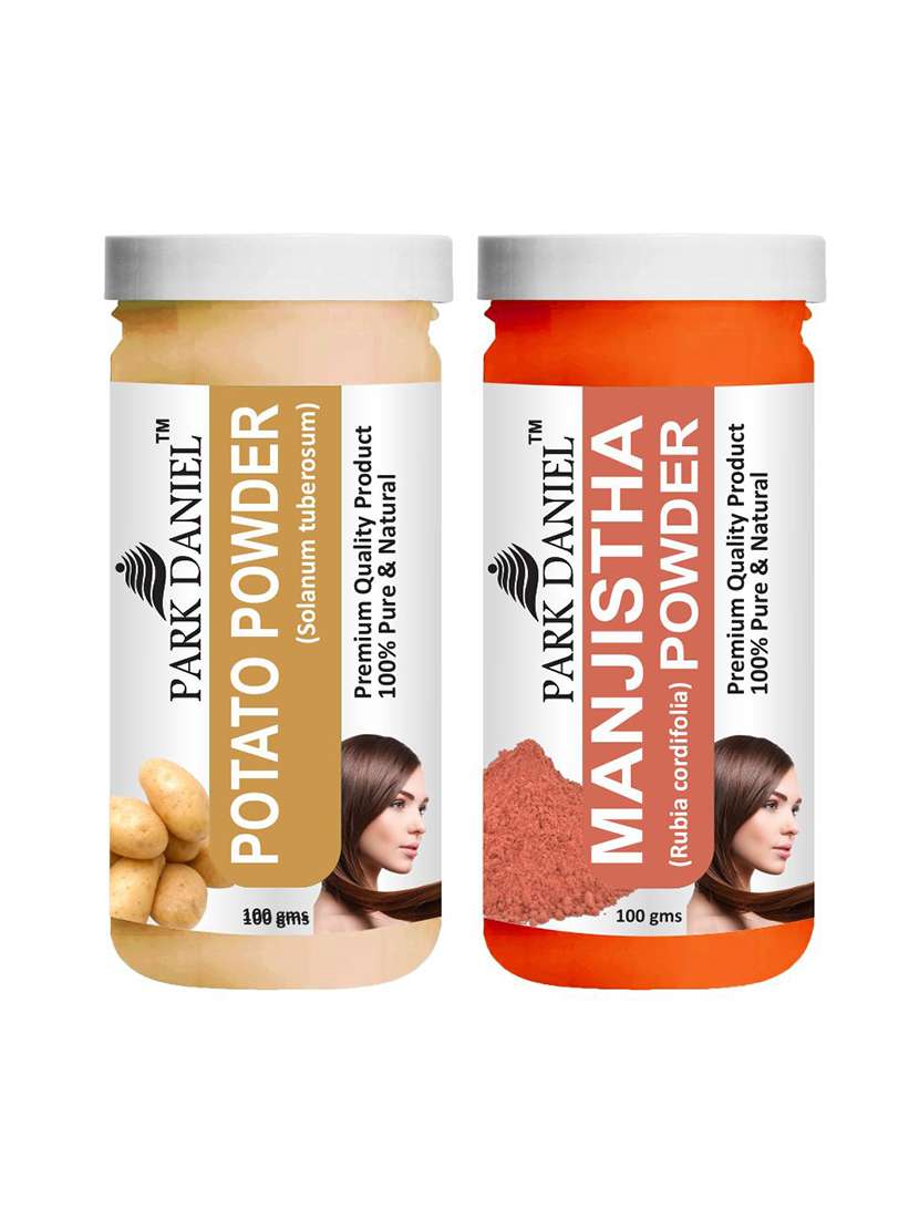 park daniel premium potato powder & manjistha leaf powder combo pack of 2 jars of 100 gms(200 gms)