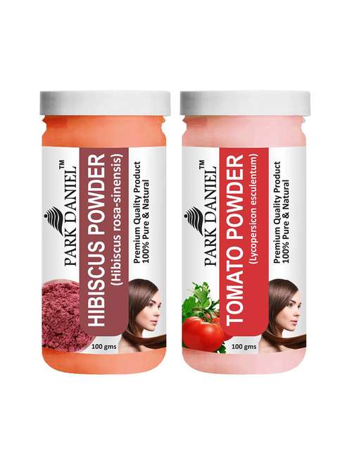 park daniel 100% pure & natural hibiscus powder & tomato powder combo pack of 2 jars of 100 gms(200 gms) - 18427559 -  Standard Image - 0