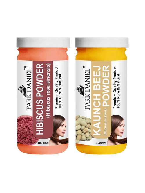 park daniel 100% pure & natural hibiscus powder & kaunch beej powder combo pack of 2 jars of 100 gms(200 gms) - 18427571 -  Standard Image - 0