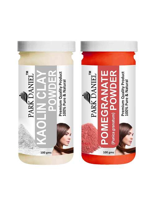 park daniel 100% pure & natural kaolin clay powder & pomegranate powder combo pack of 2 jars of 100 gms(200 gms) - 18427635 -  Standard Image - 0