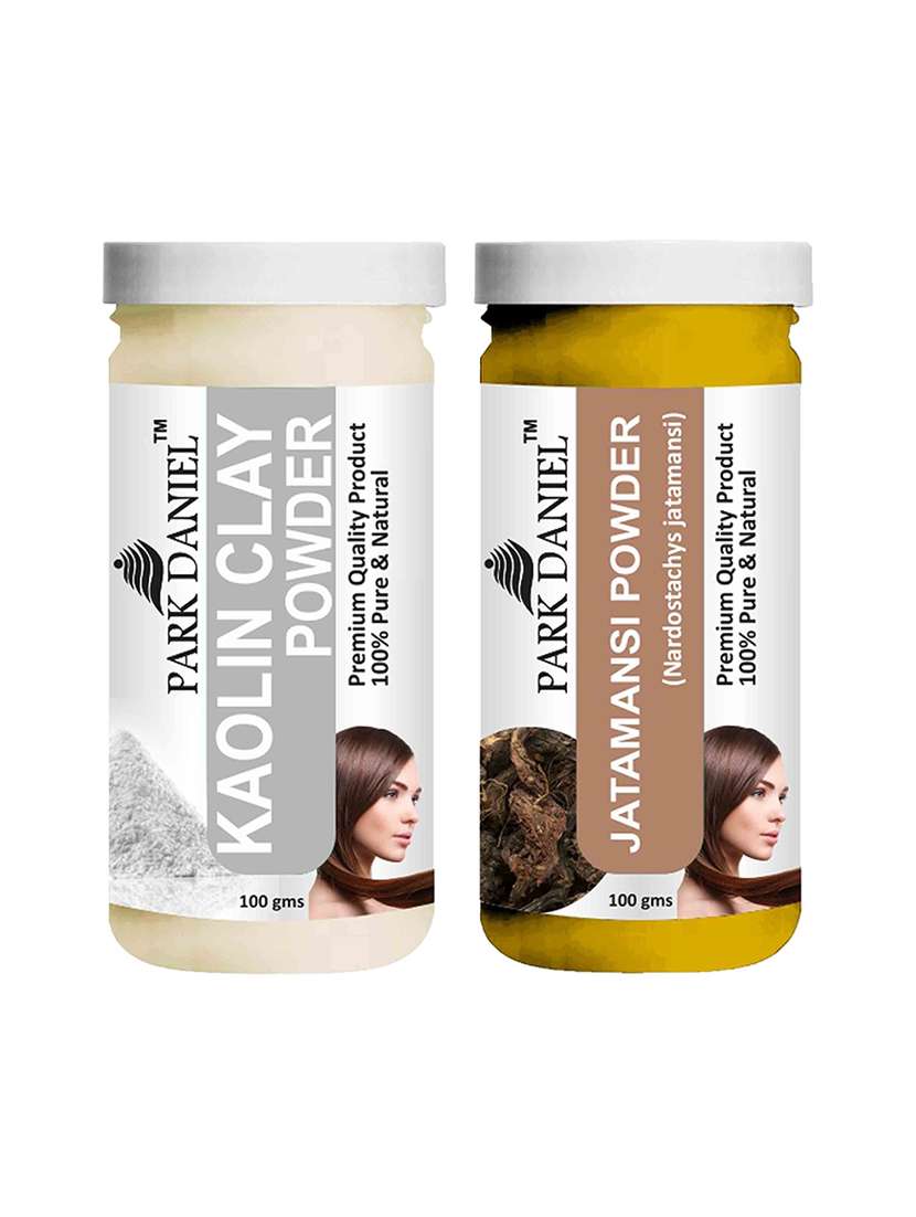 park daniel 100% pure & natural kaolin clay powder & jatamansi powder combo pack of 2 jars of 100 gms(200 gms) - 18427643 - Zoom Image - 0