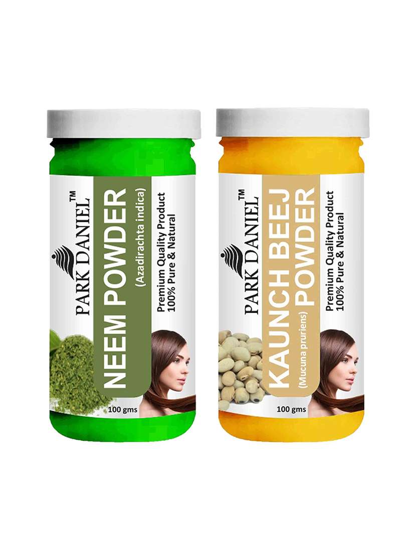 park daniel 100% pure & natural neem powder & kaunch powder combo pack of 2 jars of 100 gms(200 gms) - 18427680 -  Zoom Image - 0