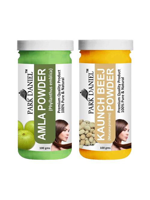 park daniel 100% pure & natural amla powder & kaunch powder combo pack of 2 jars of 100 gms(200 gms) - 18427731 - Standard Image - 0