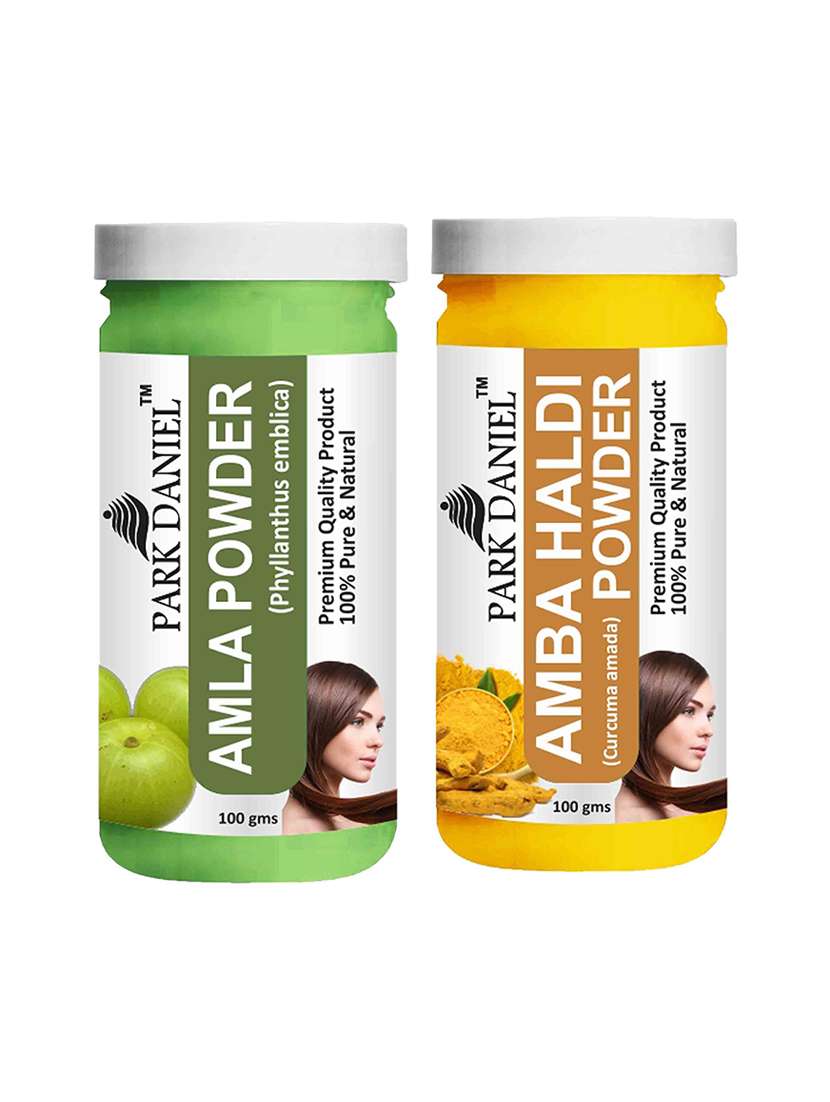 park daniel 100% pure & natural amla powder & amba powder combo pack of 2 jars of 100 gms(200 gms)