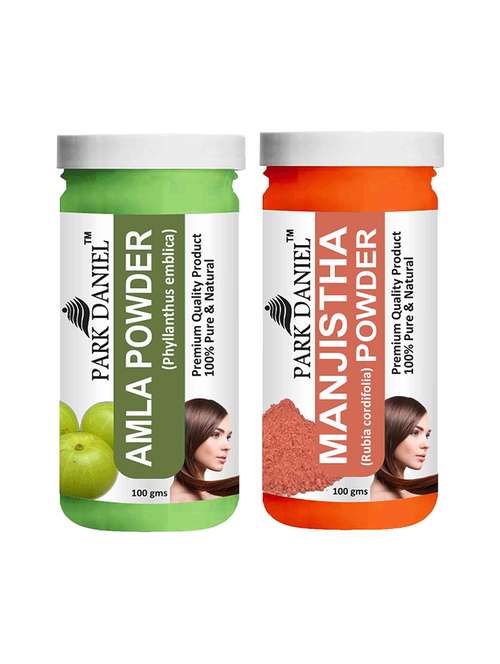 park daniel 100% pure & natural amla powder & manjistha powder combo pack of 2 jars of 100 gms(200 gms) - 18427743 -  Standard Image - 0