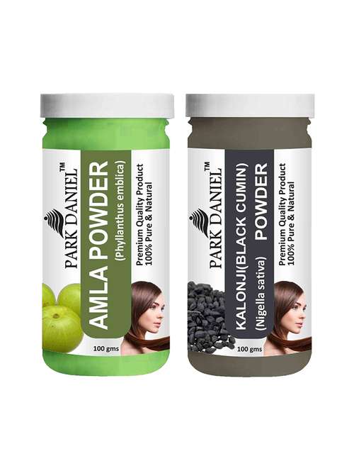 park daniel 100% pure & natural amla powder & kalonji (black cumin) powder combo pack of 2 jars of 100 gms(200 gms) - 18427746 -  Standard Image - 0