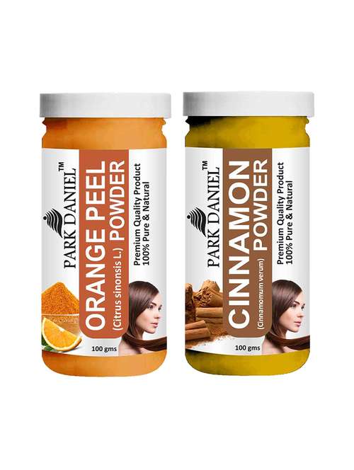park daniel 100% pure & natural orange powder & cinnamon powder combo pack of 2 jars of 100 gms(200 gms) - 18427782 -  Standard Image - 0