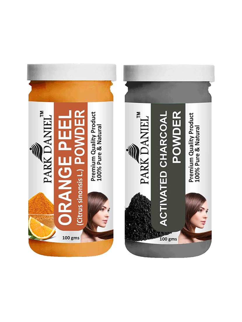 park daniel 100% pure & natural orange powder & activated powder combo pack of 2 jars of 100 gms(200 gms)