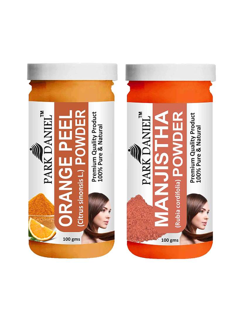 park daniel 100% pure & natural orange powder & manjistha powder combo pack of 2 jars of 100 gms(200 gms)
