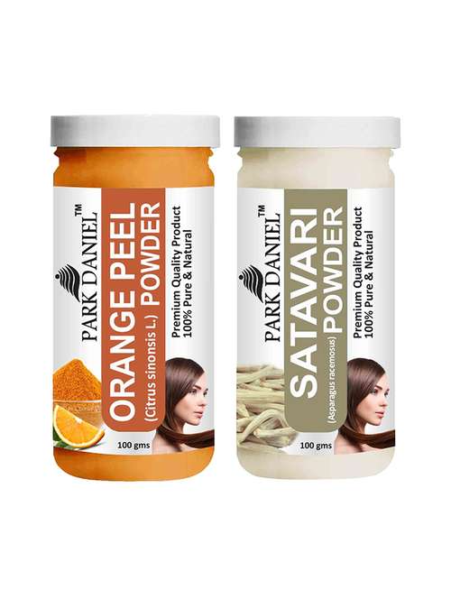 park daniel 100% pure & natural orange powder & satavari powder combo pack of 2 jars of 100 gms(200 gms) - 18427791 - Standard Image - 0