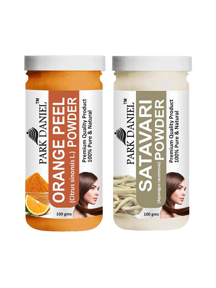 park daniel 100% pure & natural orange powder & satavari powder combo pack of 2 jars of 100 gms(200 gms) - 18427791 - Zoom Image - 0