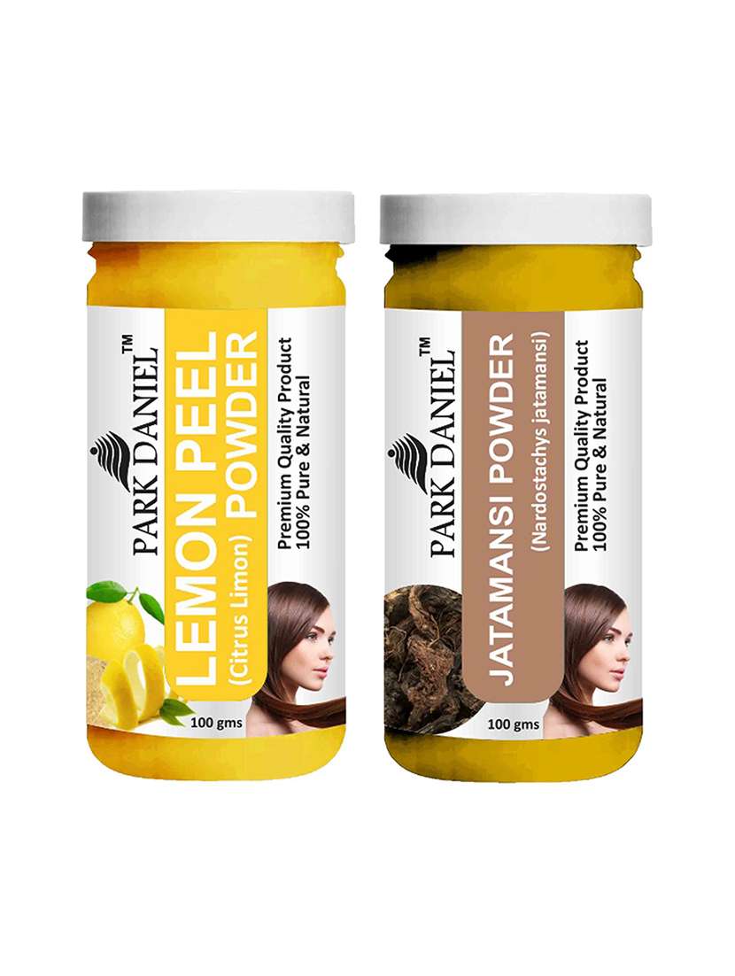 Park Daniel 100% Pure & Natural Lemon Powder & Jatamansi Powder Combo Pack Of 2 Jars Of 100 Gms(200 Gms)