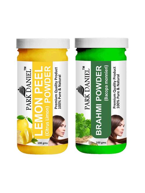 park daniel 100% pure & natural lemon powder & brahmi powder combo pack of 2 jars of 100 gms(200 gms) - 18427809 - Standard Image - 0