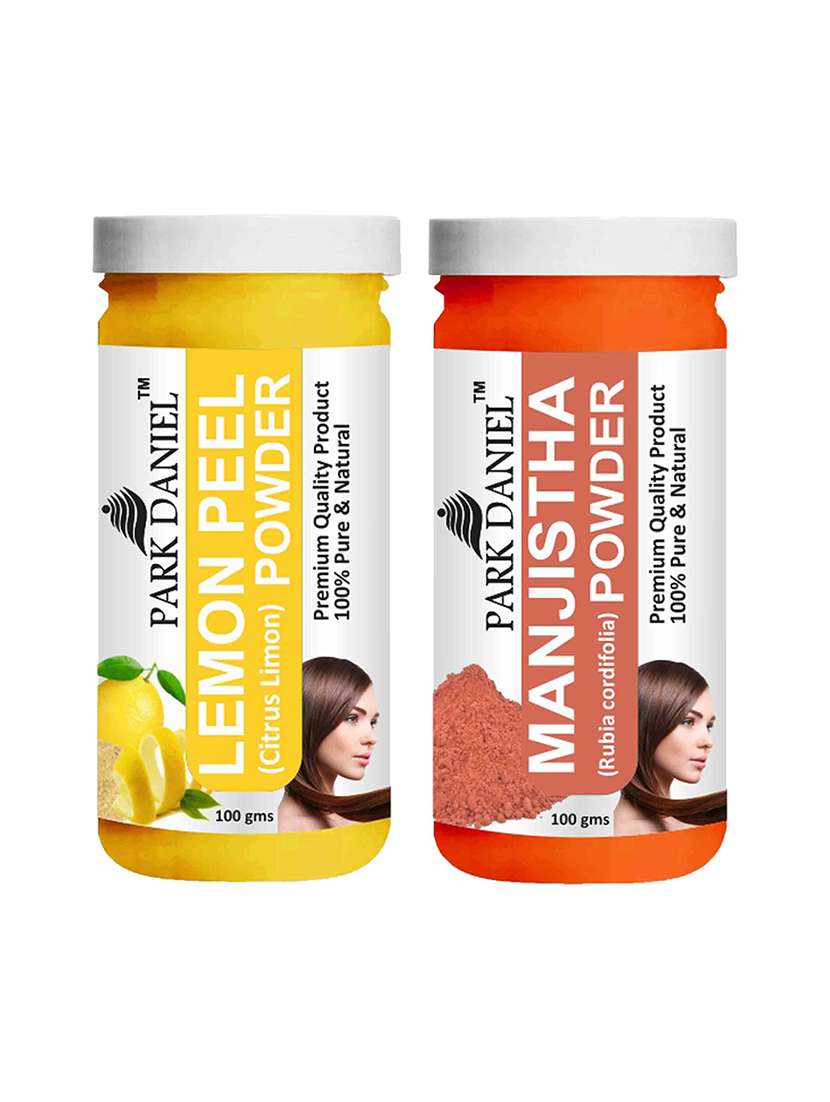 park daniel 100% pure & natural lemon powder & manjistha powder combo pack of 2 jars of 100 gms(200 gms)