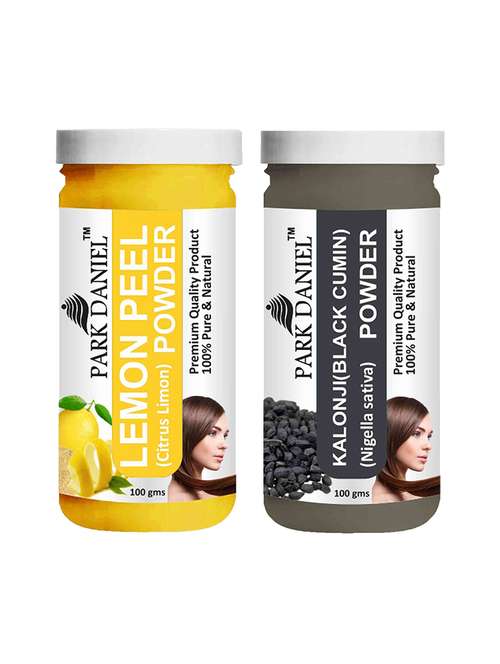 park daniel 100% pure & natural lemon powder & kalonji (black cumin) powder combo pack of 2 jars of 100 gms(200 gms) - 18427815 -  Standard Image - 0
