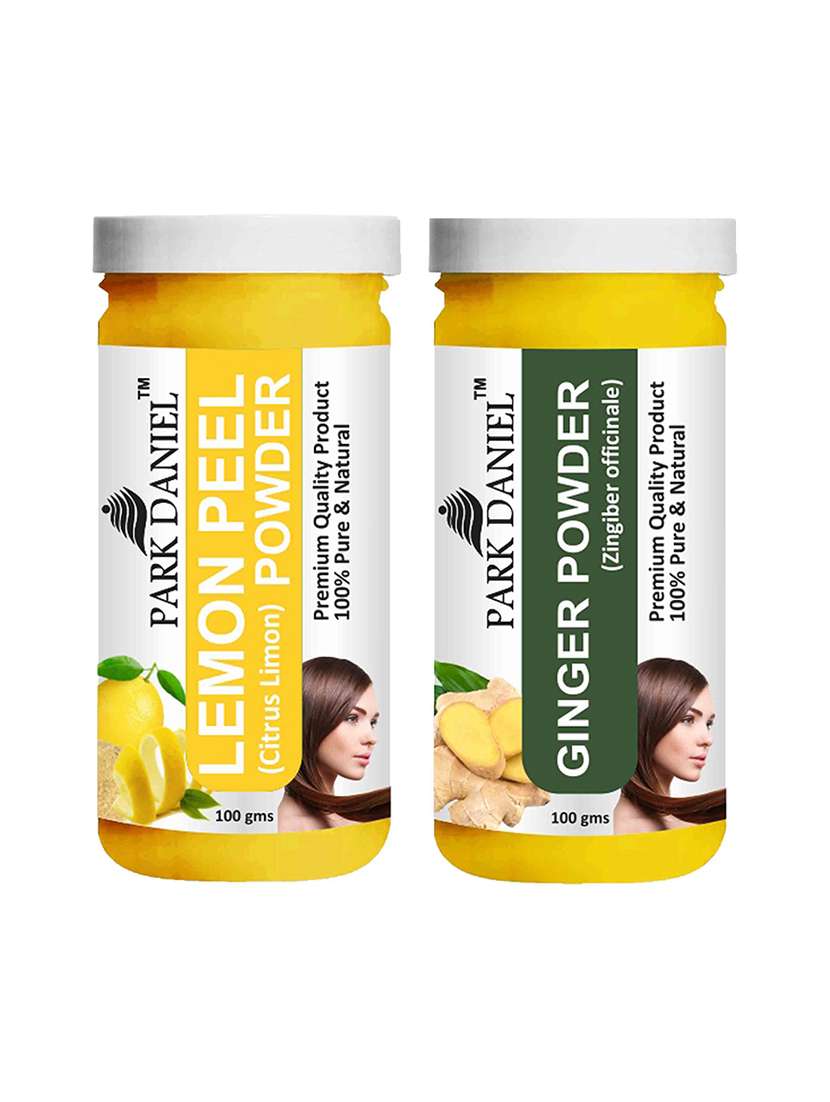park daniel 100% pure & natural lemon powder & ginger powder combo pack of 2 jars of 100 gms(200 gms)