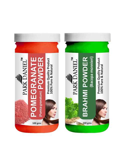 park daniel 100% pure & natural pomegranate powder & brahmi powder combo pack of 2 jars of 100 gms(200 gms) - 18427830 -  Standard Image - 0