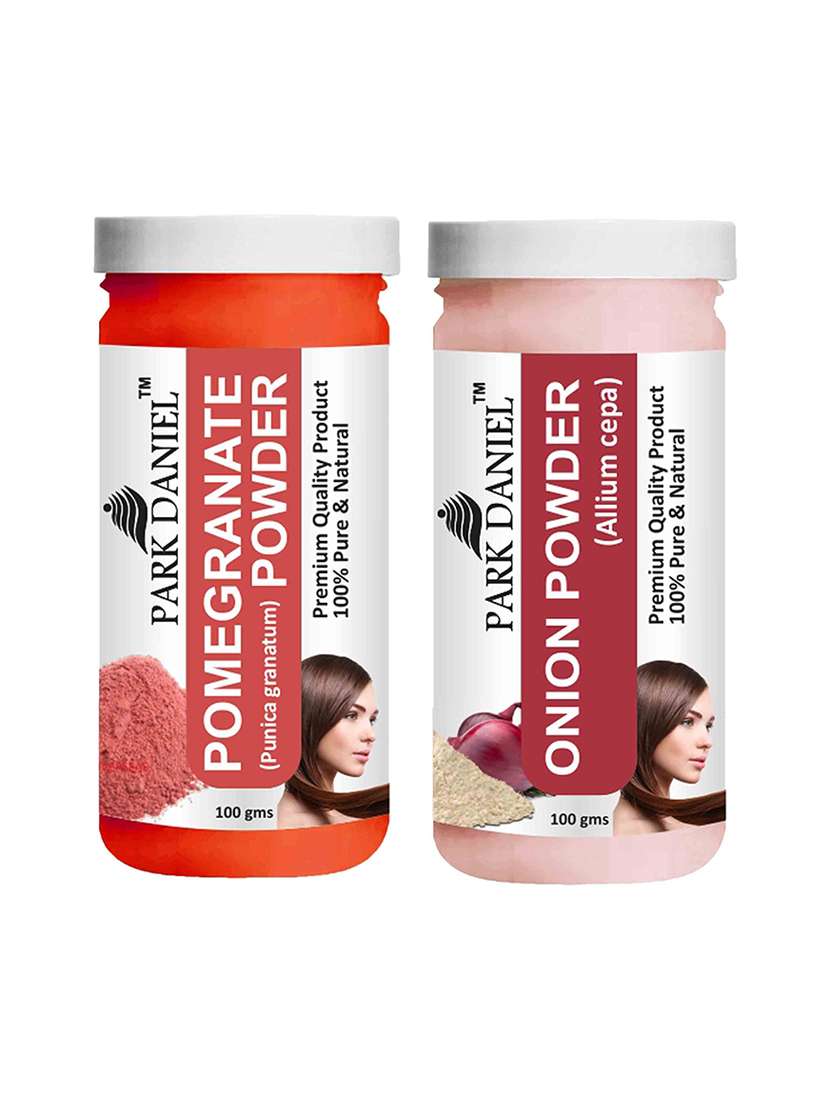 park daniel 100% pure & natural pomegranate powder & onion powder combo pack of 2 jars of 100 gms(200 gms)