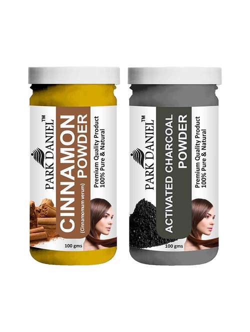 park daniel 100% pure & natural cinnamon powder & activated powder combo pack of 2 jars of 100 gms(200 gms) - 18427917 -  Standard Image - 0
