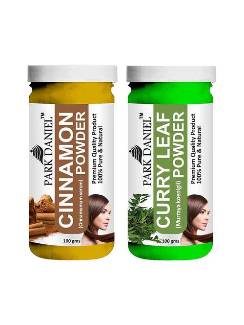 park daniel 100% pure & natural cinnamon powder & curry leaf powder combo pack of 2 jars of 100 gms(200 gms) - 18427919 -  Standard Image - 0