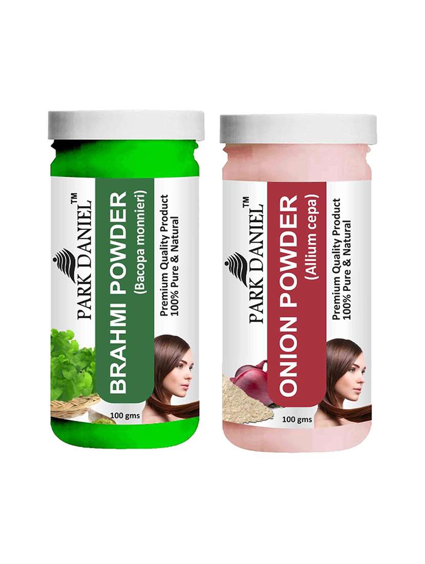 park daniel 100% pure & natural brahmi powder & onion powder combo pack of 2 jars of 100 gms(200 gms)