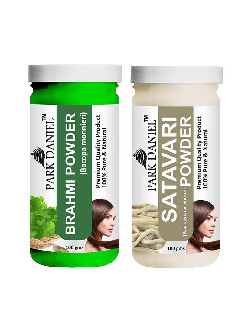 park daniel 100% pure & natural brahmi powder & satavari powder combo pack of 2 jars of 100 gms(200 gms)