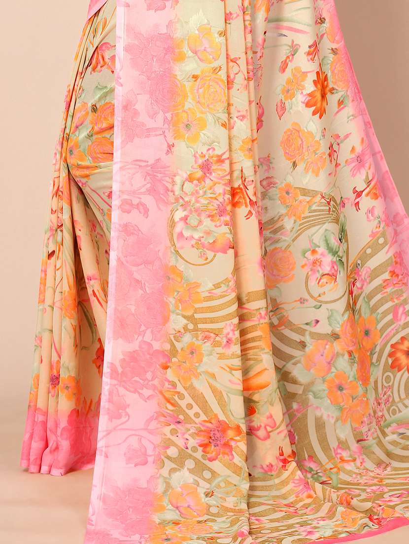 floral printed saree - 18428876 -  Standard Image - 3