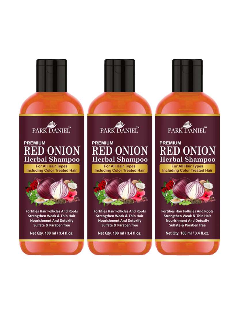 park daniel red onion oil herbal shampoo -3bottle(300 ml)