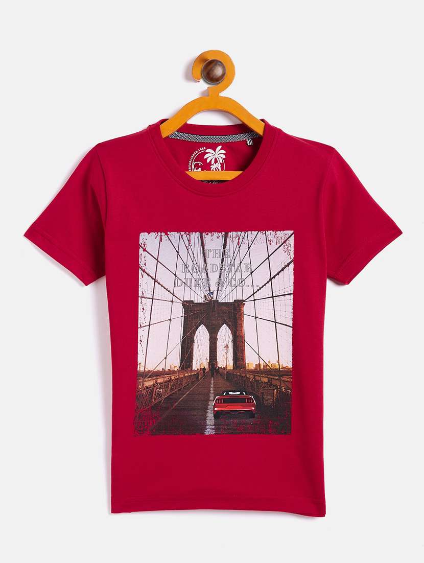 red graphic t-shirt