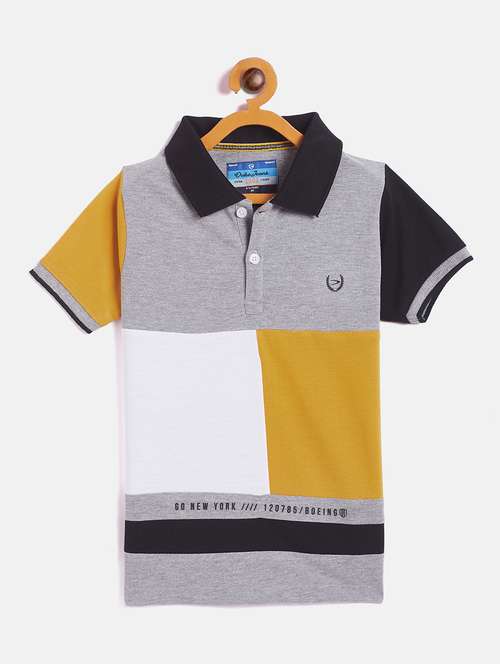 grey color block t-shirt - 18429927 -  Standard Image - 0