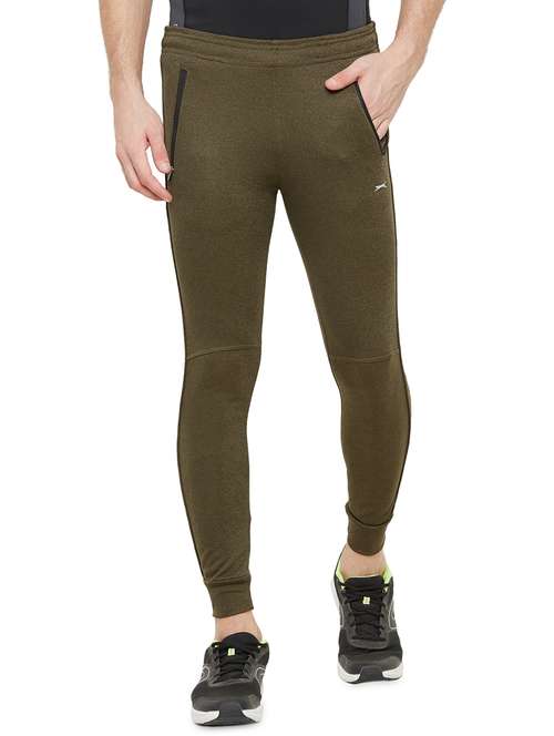 olive-green solid track pant - 18429968 - Standard Image - 0