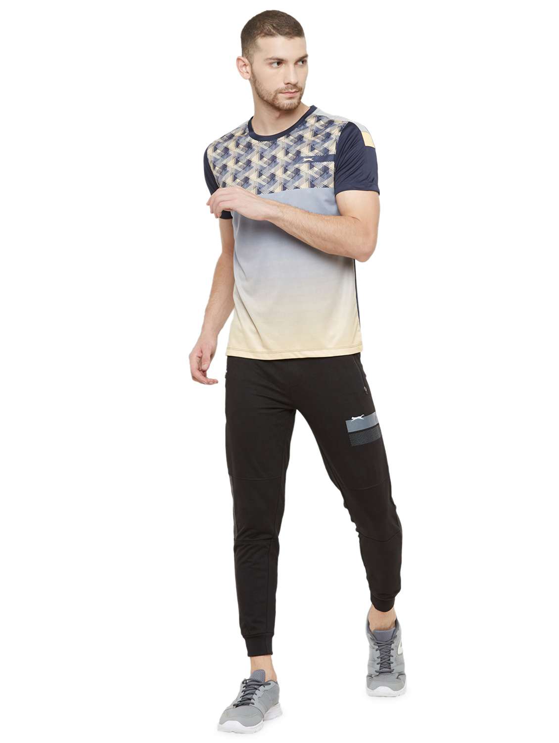 navy blue printed t-shirt - 18430027 - Standard Image - 3