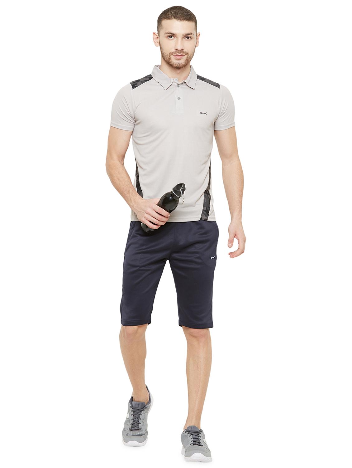 navy blue solid short - 18430079 - Standard Image - 3