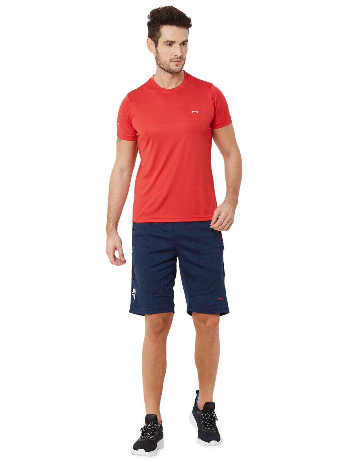 navy-blue solid short - 18430082 -  Standard Image - 3