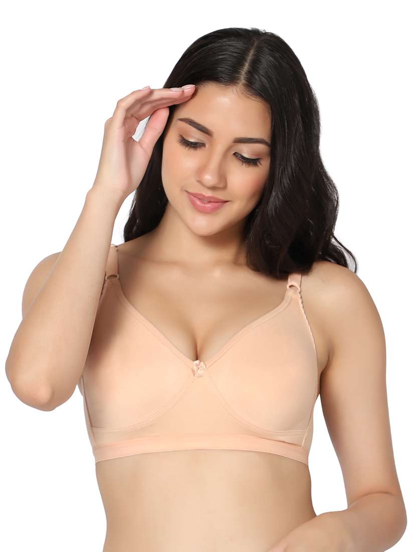 beige non padded t-shirt bra