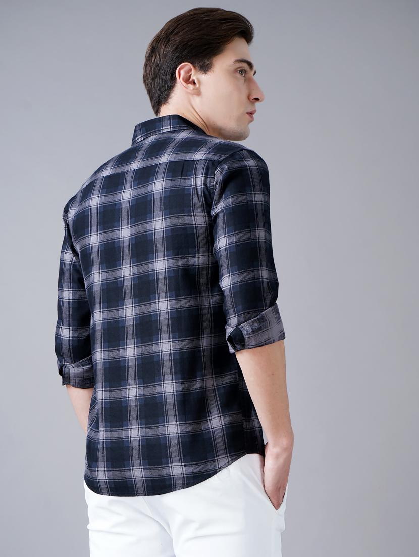 black checkered casual shirt - 18430868 - Standard Image - 3