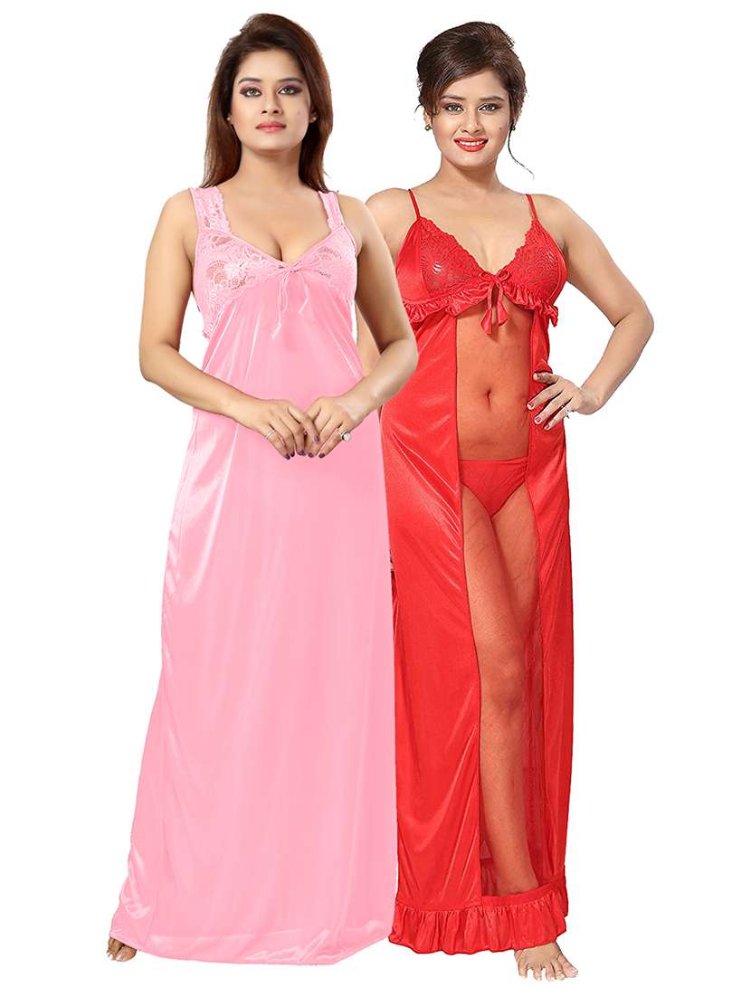 pack of 2 lace detail nighty 