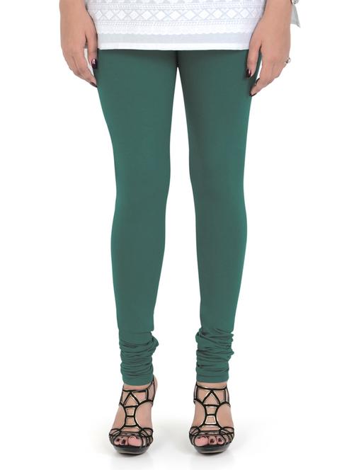 green solid churidar - 18431817 - Standard Image - 0