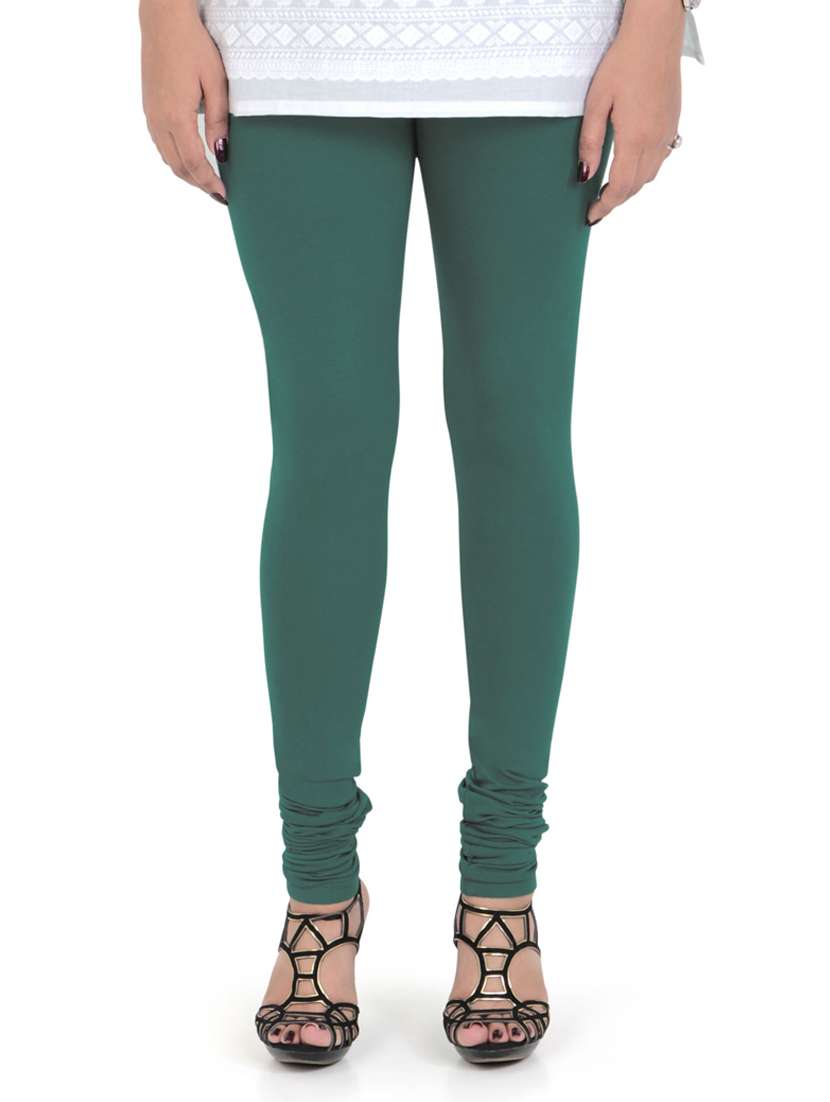 green solid churidar - 18431817 - Zoom Image - 0