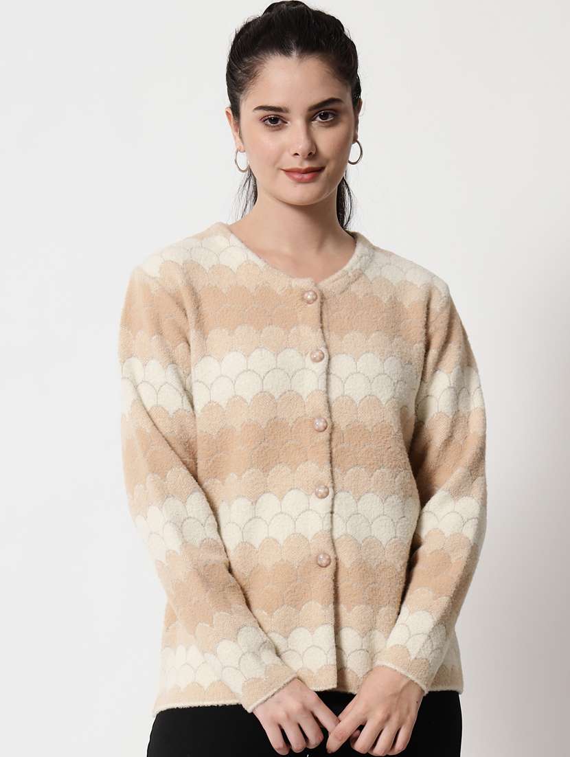 long sleeved self-designed cardigan - 18432049 - Zoom Image - 0