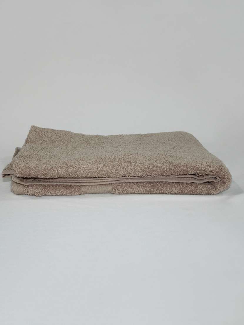 brown solid bath towel - 18432267 -  Zoom Image - 0