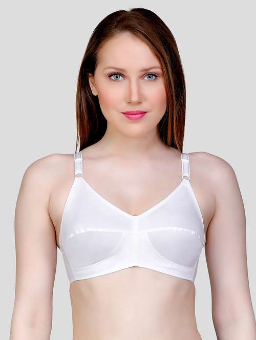 white solid regular bra - 18433494 - Standard Image - 0