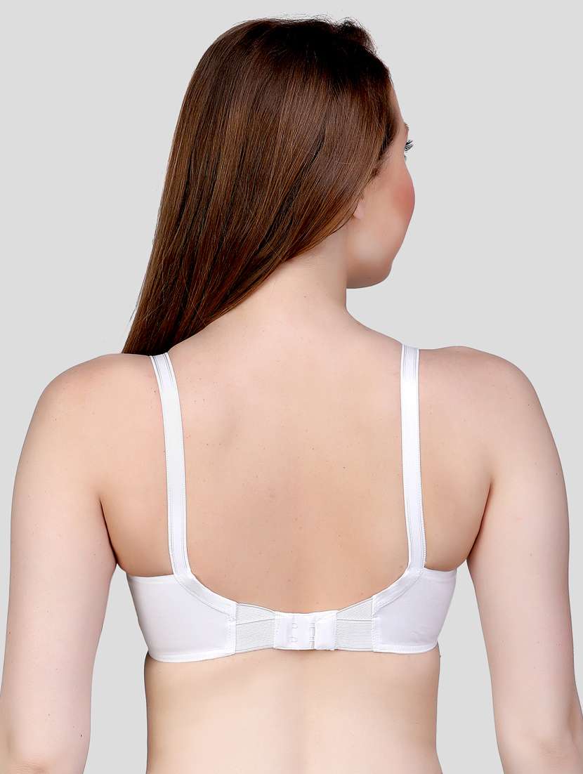 white solid regular bra - 18433494 - Standard Image - 3