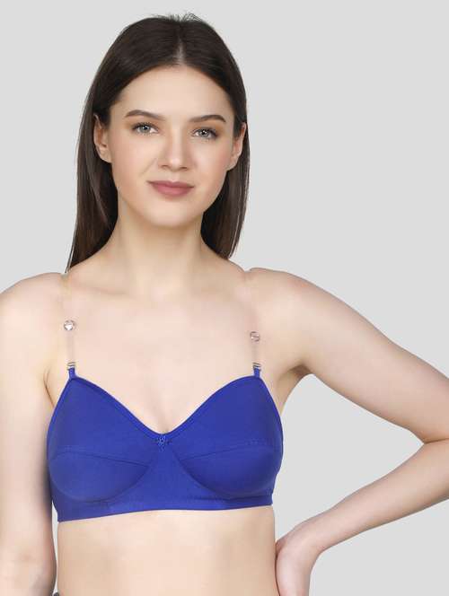 blue solid t-shirt bra - 18434341 - Standard Image - 0