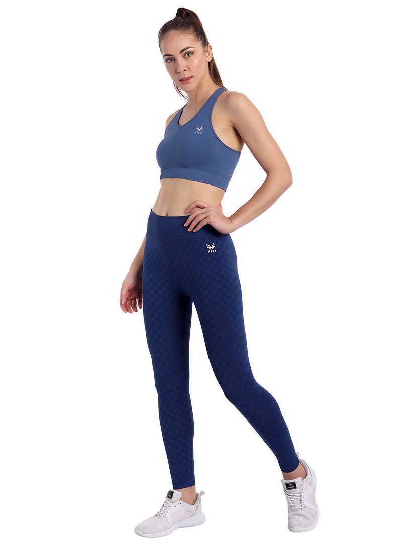 navy blue lightly padded sports bra  - 18434416 -  Standard Image - 3