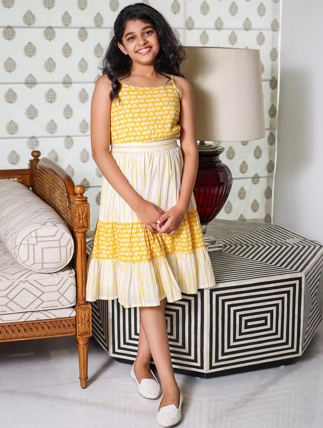 girls yellow printed frock - 18434429 - Zoom Image - 0