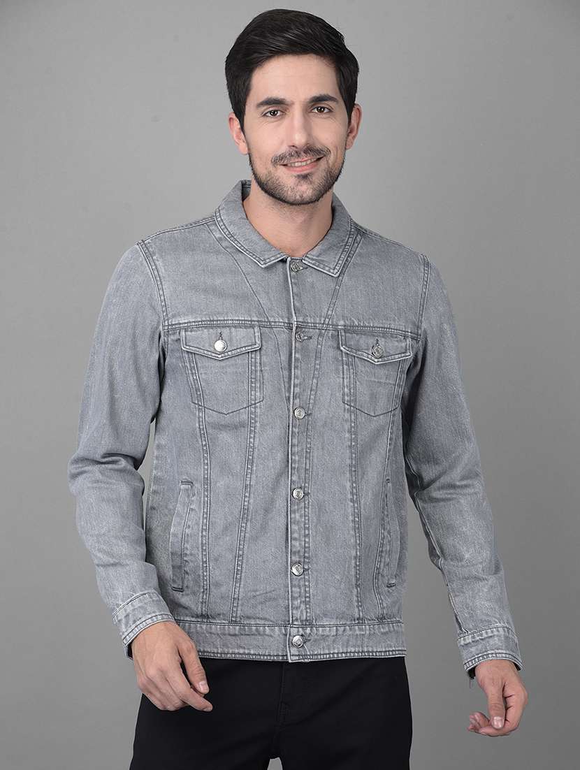 grey light-washed denim jacket - 18434983 - Zoom Image - 0
