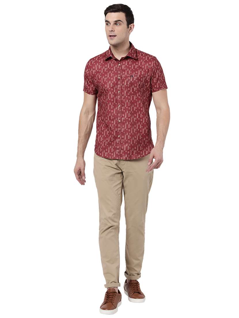 mens geometric casual shirt - 18435117 -  Standard Image - 3